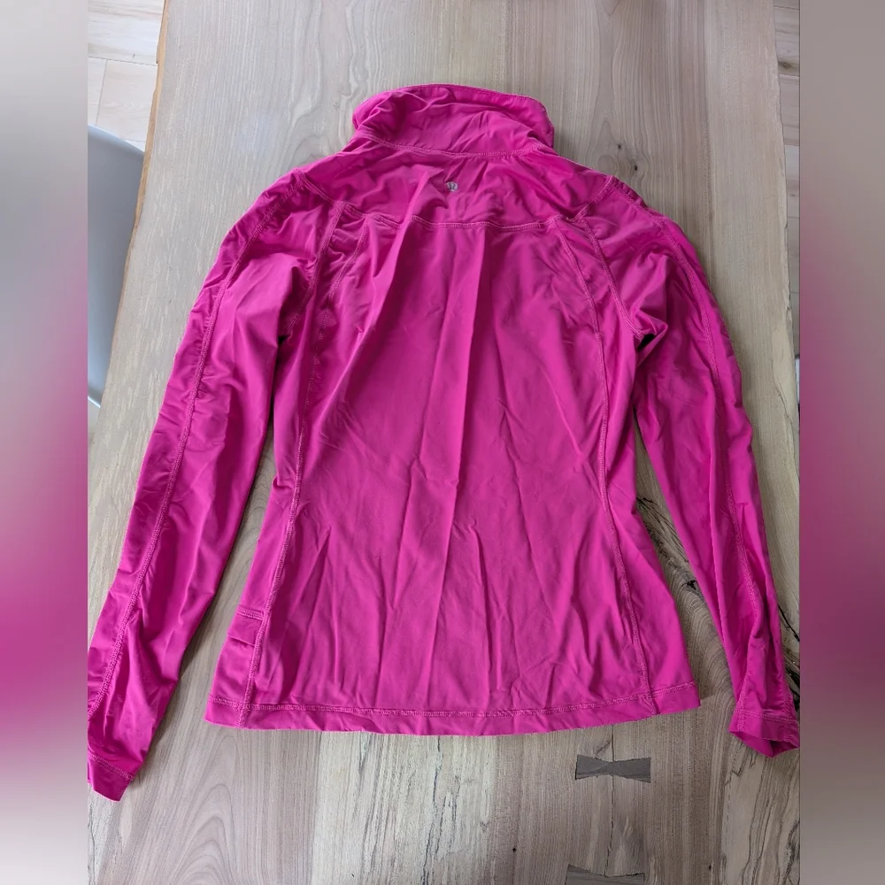 Lululemon Run Trail Tech Pullover Size 6 Raspberry - Picture 3 of 5